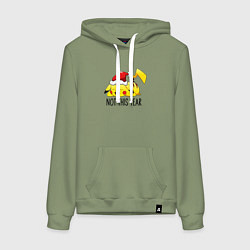 Толстовка-худи хлопковая женская Pikachu not this year, цвет: авокадо