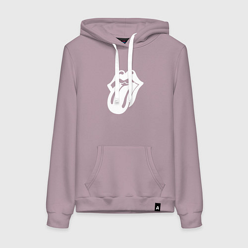 Женская толстовка-худи Rolling Stones - white logo / Сиреневый – фото 1