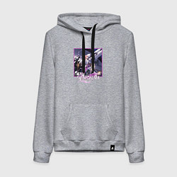 Толстовка-худи хлопковая женская Аста, цвет: меланж