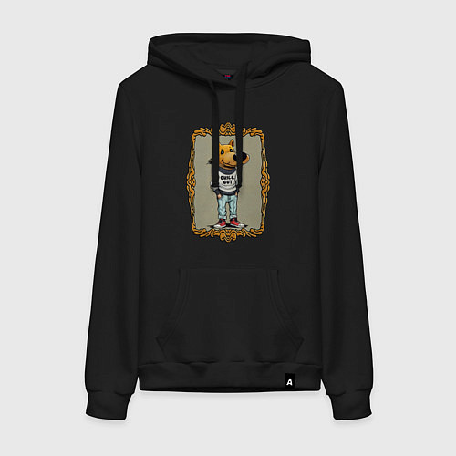 Женская толстовка-худи Чиловый пацык / Черный – фото 1