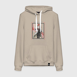 Толстовка-худи хлопковая женская Mortefi Dragons Breath, цвет: миндальный