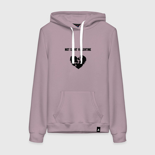 Женская толстовка-худи Not saint valentine / Сиреневый – фото 1