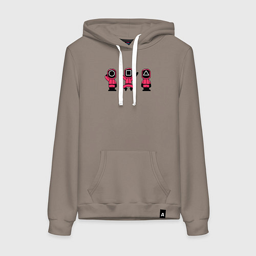 Женская толстовка-худи Надзиратели игры в кальмара / Утренний латте – фото 1