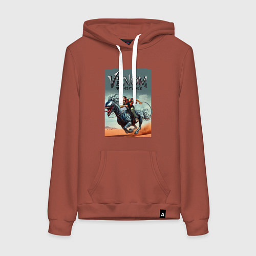 Женская толстовка-худи Venom the last dance - Eddie rides on a symbiote h / Кирпичный – фото 1