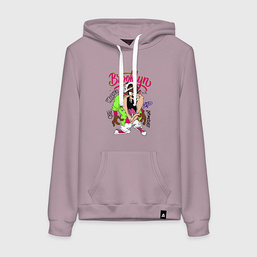 Женская толстовка-худи Тасманский дьявол - Taz / Сиреневый – фото 1