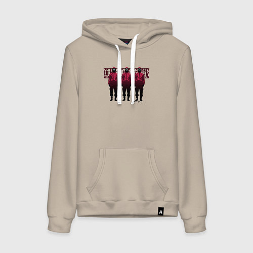 Женская толстовка-худи Три солдата / Миндальный – фото 1