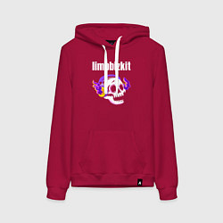 Женская толстовка-худи Limp Bizkit - неоновый череп