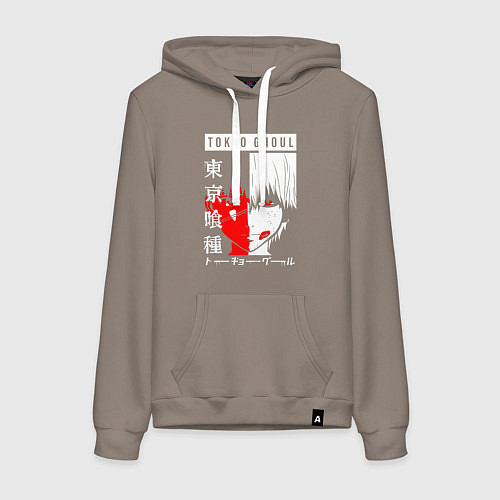 Женская толстовка-худи Токийский Гуль 1000-7 / Утренний латте – фото 1