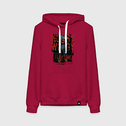 Толстовка-худи хлопковая женская Хагги Вагги из Poppy Playtime, цвет: маджента