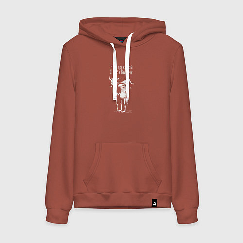 Женская толстовка-худи Жаба волшебник целитель / Кирпичный – фото 1