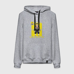 Толстовка-худи хлопковая женская Клинок рассекающий демонов Gyoumei Himejima, цвет: меланж