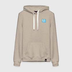 Толстовка-худи хлопковая женская Icecube, цвет: миндальный