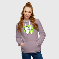 Толстовка-худи хлопковая женская Dream boohoo cracker Minecraft, цвет: сиреневый — фото 2