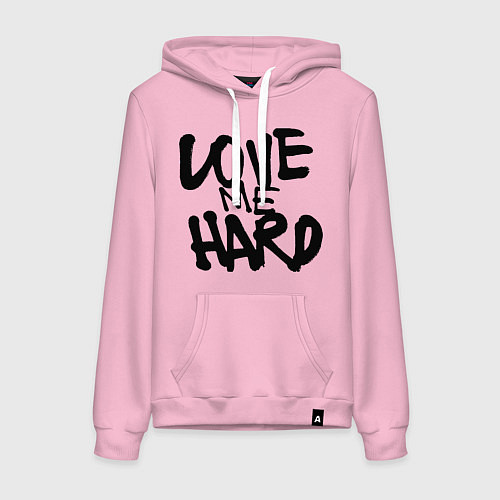 Женская толстовка-худи Люби меня крепко / Светло-розовый – фото 1