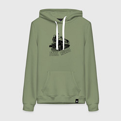 Женская толстовка-худи Паровоз в перспективе