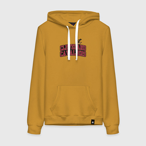 Женская толстовка-худи NBA Cleveland / Горчичный – фото 1