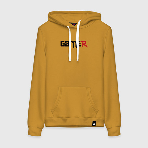 Женская толстовка-худи Gamer / Горчичный – фото 1