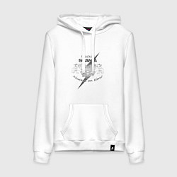 Толстовка-худи хлопковая женская Scania always on time, цвет: белый