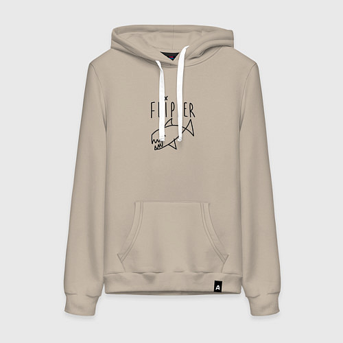 Женская толстовка-худи Курт кобейн флиппер / Миндальный – фото 1