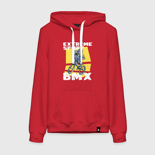 Женская толстовка-худи BMX фристайл / Красный – фото 1