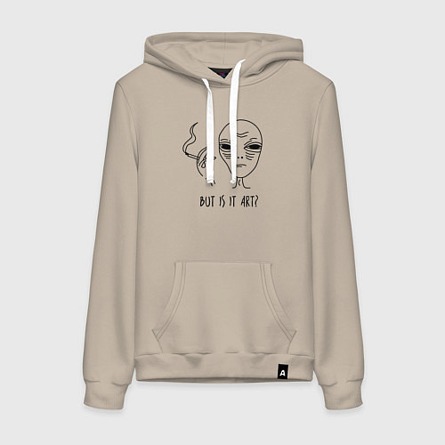 Женская толстовка-худи Но это искусство / Миндальный – фото 1