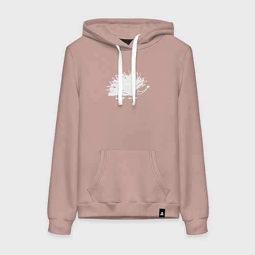 Женская толстовка-худи Лесной ёжик / Пыльно-розовый – фото 1