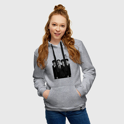 Женская толстовка-худи Astro в деловом стиле / Меланж – фото 3