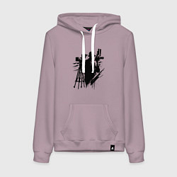Толстовка-худи хлопковая женская Кинокамера и режиссер, цвет: сиреневый