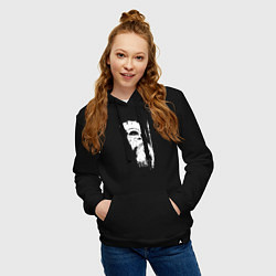 Толстовка-худи хлопковая женская Один из 300 спартанцев, цвет: черный — фото 2
