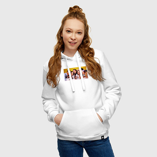 Женская толстовка-худи Художниик друзья / Белый – фото 3