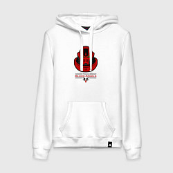 Толстовка-худи хлопковая женская Вархаммер - Кровавые Ангелы, цвет: белый