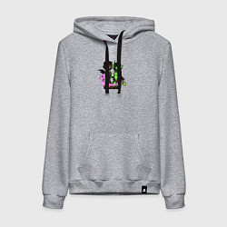 Толстовка-худи хлопковая женская Пугна с Дарк виллоу, цвет: меланж