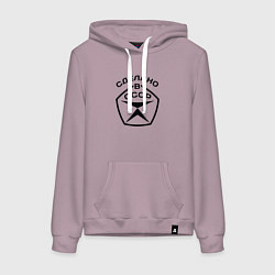 Толстовка-худи хлопковая женская Знак качества, цвет: сиреневый