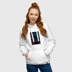 Толстовка-худи хлопковая женская Дракон на Колесах, цвет: белый — фото 2