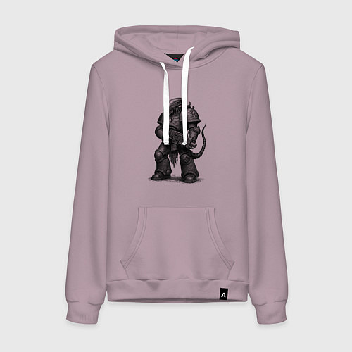 Женская толстовка-худи Ксеноморф с болтером / Сиреневый – фото 1