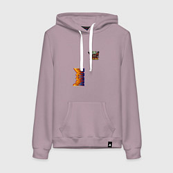 Толстовка-худи хлопковая женская Doom персонаж из игры, цвет: сиреневый