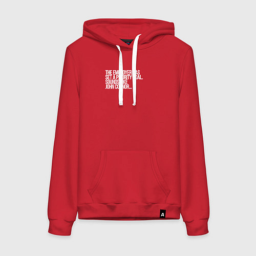 Женская толстовка-худи Приоритеная цель джон коннер / Красный – фото 1
