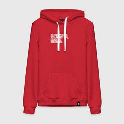 Толстовка-худи хлопковая женская Приоритеная цель джон коннер, цвет: красный