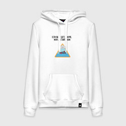 Толстовка-худи хлопковая женская Доставка моря, цвет: белый