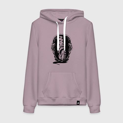 Женская толстовка-худи Сурикат на орнаменте / Сиреневый – фото 1