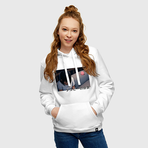 Женская толстовка-худи Такопи и Сидзука / Белый – фото 3