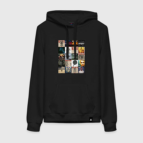 Женская толстовка-худи Skillet - обложки / Черный – фото 1