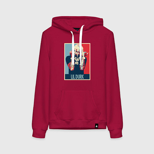 Женская толстовка-худи Lil Durk / Маджента – фото 1
