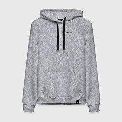 Толстовка-худи хлопковая женская Симъ победиши крест мечи черный, цвет: меланж