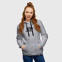 Толстовка-худи хлопковая женская Sport judo, цвет: меланж — фото 2