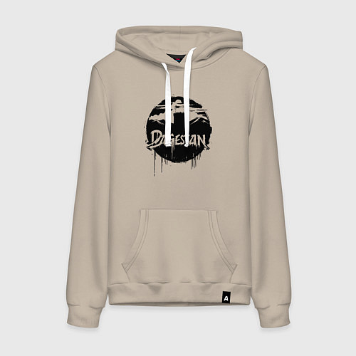 Женская толстовка-худи Дагестанский пейзаж / Миндальный – фото 1