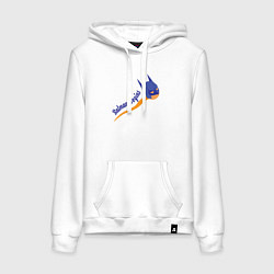 Толстовка-худи хлопковая женская Бэтмен начинается, цвет: белый