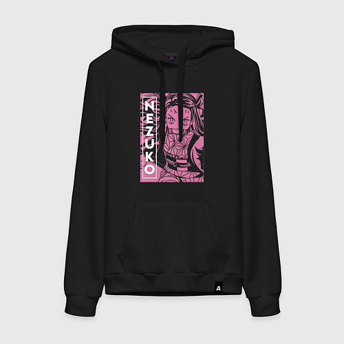 Женская толстовка-худи Клинок рассекающий демонов Nezuko бой / Черный – фото 1