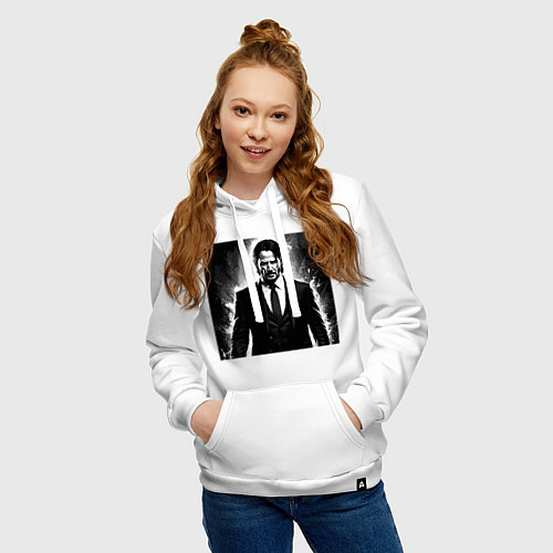 Женская толстовка-худи Киану / Белый – фото 3