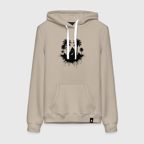 Женская толстовка-худи Тени вечности Египта / Миндальный – фото 1